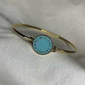 Marc by Marc Jacobs Gold Blue Enamel Button Bangle